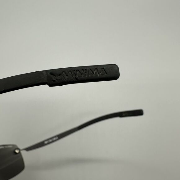 Vintage Minima Polarized Rimless Compact Sunglasses With Leather Case - Picture 13 of 16